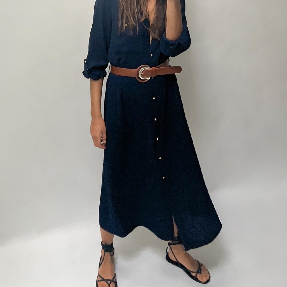 - ZARA BELTED SHIRTDRESS - Picture 5 of 6